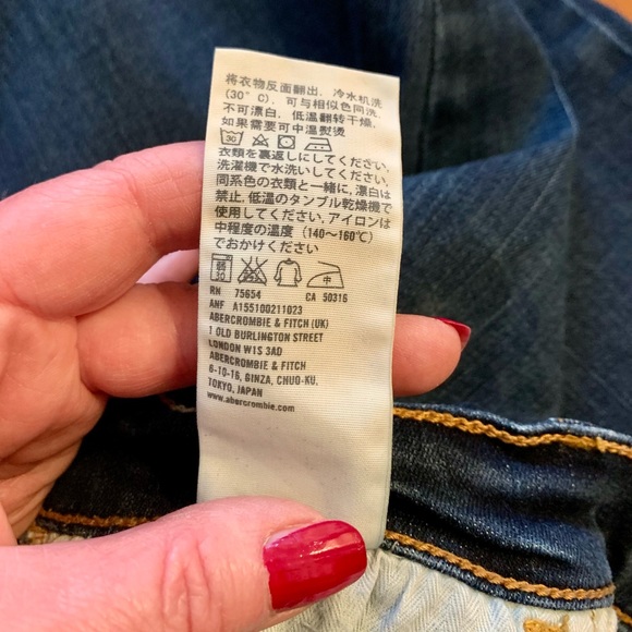 Abercrombie & Fitch Perfect Stretch Denim Blue Jeans Size 27 - Picture 10 of 10